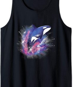 Orca Killer Whale In Outer Space Universe Galaxy Vintage Tank Top